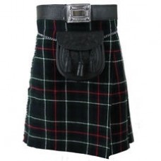 Mens Tartan Kilt Standard 5 Yard Hunting Stewart Tartan Sporran and Kilt Pin